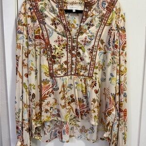 Dear John Multicolor Paisley Blouse